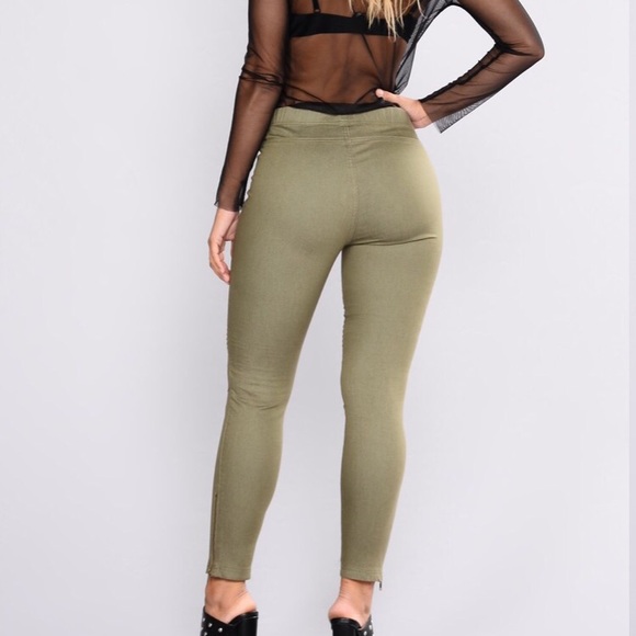 olive green pants